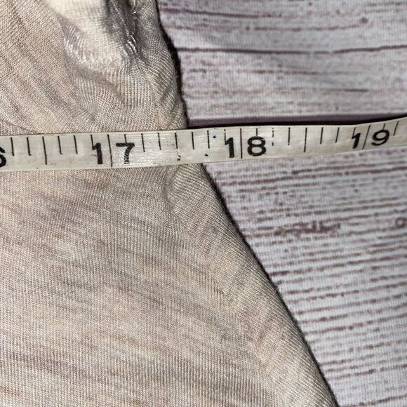 American eagle soft & sexy scoopneck short sleeve flowy top beige sz S women - Picture 7 of 8
